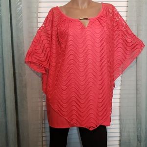 Covington Plus Size Women's 2x Coral Top